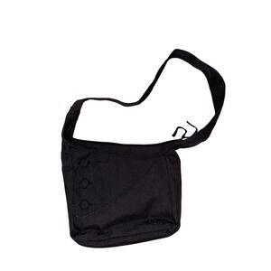 OGIO Black Canvas Crossbody Shoulder Bag Button Detail Adjustable Strap Travel‎
